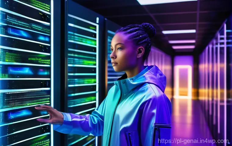 AI 활용 시 개인 정보 보호 방안 - **Prompt 1: "Digital Guardian"**
    A vibrant and modern digital art piece depicting a diverse youn...