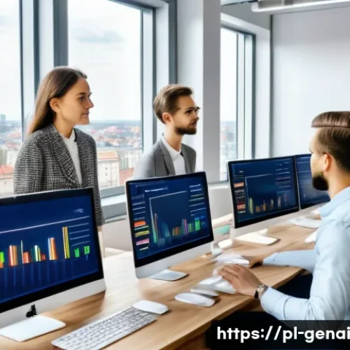 AI 기술과 차별의 문제 - A modern, diverse team of AI researchers and sociologists collaborating in a bright, spacious office...